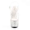 Pleaser - ADORE708MR5 Sandale à bride à la cheville, Pole dance chaussures - Chaussures de pole dance - Blanc Product image